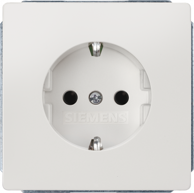 Siemens Kontaktligzda, 68x68mm, 10/16A 250V, a/z, ar bērnu aizsardzību, Titāna balts, DELTA style 5UB1855-0KK | Elektrika.lv