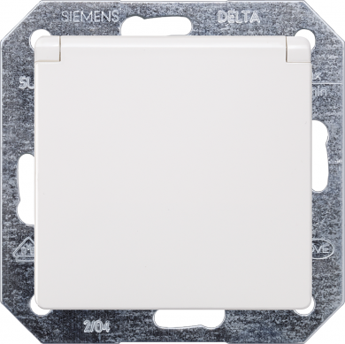 Siemens Socket with cover, titanium-white, Delta I-System 5UB1917 | Elektrika.lv