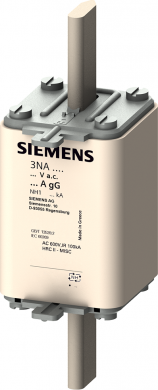 Siemens LV HRC fuse element, NH1, In: 200 A, gG, Un AC: 500 V, Un DC: 440 V, Front indicator, live grip lugs LV HBC fuse system 3NA, 3ND for selective line and plant protection. As an important component of the SENTRON protective components for electronic in 3NA3140 | Elektrika.lv