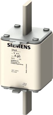 Siemens LV HRC fuse element, NH2, In: 315 A, gG, Un AC: 500 V, Un DC: 440 V, Front indicator, live grip lugs LV HBC fuse system 3NA, 3ND for selective line and plant protection. As an important component of the SENTRON protective components for electronic in 3NA3252 | Elektrika.lv