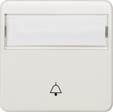 Siemens Клавиша выключателя, с символом звонка и местом для маркировки, титановый белый, 65x65mm, DELTA profil 5TG7804 | Elektrika.lv