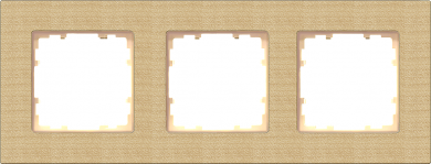 Siemens 3-fold frame, beech wood color, 232x90mm, MIRO 5TG1103-4 | Elektrika.lv