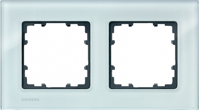 Siemens 2-местн. рамка, 161x90mm, стекло, кристально-зелёный, DELTA miro, без логотипа 5TG1202-0 | Elektrika.lv