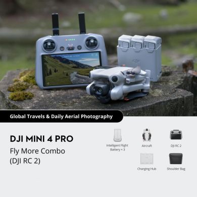 DJI Drone DJI DJI Mini 4 Pro Fly More Combo (DJI RC 2) Consumer CP.MA.00000735 CP.MA.00000735.01 | Elektrika.lv