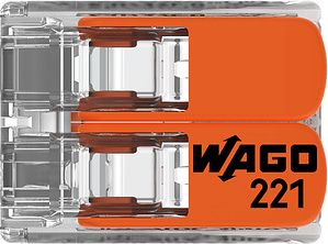 Wago Universāla savienojuma klemme 2-vietīga 0.2-4mm2 32A/450V (100gab/iep) 221-412 | Elektrika.lv