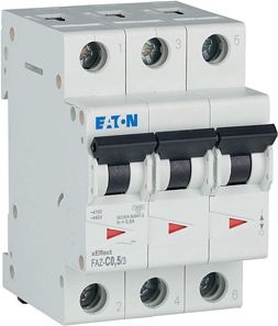 EATON FAZ-C0,5/3 Miniature circuit breaker (MCB) 3P C 0.5A 278856 | Elektrika.lv