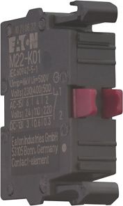 EATON M22-K01 Contact element 1NC, 24V 3A, 220/230/240V, 6A 216378 | Elektrika.lv