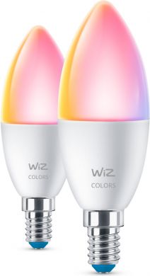WiZ LED Bulb WiZ Wi-Fi BLE 40W C37 E14 922-65 RGB 2PF/6 470lm 2200-6500K 929002448842 | Elektrika.lv