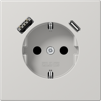 Jung SCHUKO socket with USB type AC LS1520-15CALG | Elektrika.lv