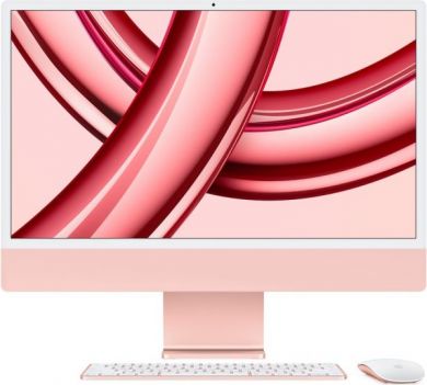 Apple Apple iMac 24” 4.5K Retina, Apple  M3 8C CPU, 10C GPU/8GB/256GB SSD/Pink/RUS Apple MQRT3RU/A | Elektrika.lv