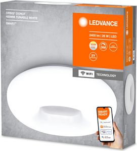 LEDVANCE SMART+ Griestu gaismeklis ORBIS Donut CCT WIFI APP 350 mm Baltas krāsas toņi 4058075486300 | Elektrika.lv