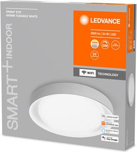 LEDVANCE SMART+ Griestu gaismeklis ORBIS Eye CCT WIFI APP 490 mm Baltas krāsas toņi 4058075486546 | Elektrika.lv