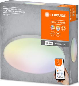 LEDVANCE SMART+ Bulkhead frameless ROUND smart CCT WIFI APP 400 mm Multicolour 4058075484696 | Elektrika.lv