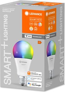 LEDVANCE SMART+ WiFi Spuldze Classic A100 RGBW E27 FR Daudzkrāsaina gaisma 4058075485518 | Elektrika.lv