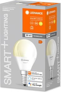 LEDVANCE SMART+ WiFi Spuldze Classic P40 DIM 2700K E14 FR 4058075485594 | Elektrika.lv