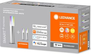 LEDVANCE SMART+ Уличный светильник GARDENPOLE удлинитель 3 mini столбика 1.9 W, 108 lm, сталь Разноцветный свет 4058075478237 | Elektrika.lv