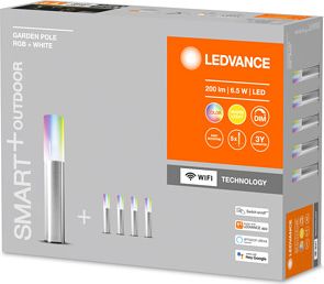 LEDVANCE SMART+ Уличный светильник GARDENPOLE 5 столбиков 5.7 W, 180 lm, сталь Разноцветный свет 4058075478213 | Elektrika.lv