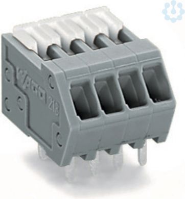 Wago PCB terminal block; Locking slides; 0.5 mm²; Pin spacing 2.54 mm; 3-pole; CAGE CLAMP®; 0,50 mm²; gray 218-503 | Elektrika.lv