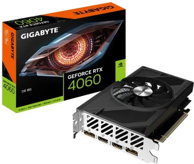 Gigabyte Graphics Card GIGABYTE NVIDIA GeForce RTX 4060 8 GB GDDR6 128 bit PCIE 4.0 16x Dual Slot Fansink 2xHDMI 2xDisplayPort GV-N4060D6-8GD GV-N4060D6-8GD | Elektrika.lv