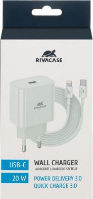 Rivacase MOBILE CHARGER WALL/WHITE PS4101 WD5 RIVACASE PS4101WD5WHITE | Elektrika.lv