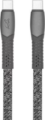 Rivacase CABLE USB-C TO USB-C 1.2M/GREY PS6105 GR12 RIVACASE PS6105GR12 | Elektrika.lv