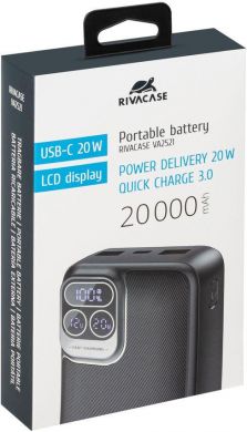 Rivacase POWER BANK USB 20000MAH/VA2521 RIVACASE VA2521 | Elektrika.lv