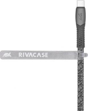 Rivacase CABLE USB-C TO USB-C 2.1M/GREY PS6105 GR21 RIVACASE PS6105GR21 | Elektrika.lv