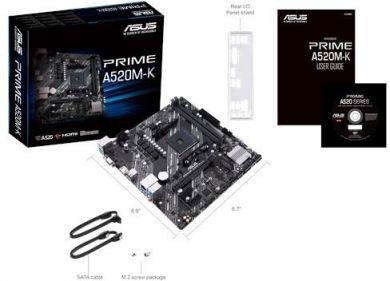Asus Mainboard ASUS AMD A520 SAM4 MicroATX 2xPCI-Express 3.0 1x 1xPCI-Express 3.0 16x 1xM.2 Memory DDR4 Memory slots 2 1x15pin D-sub 1xHDMI 2xUSB 2.0 4xUSB 3.2 type B 1xPS/2 3xStereo jack 3.5mm 1xRJ45 PRIMEA520M-K PRIMEA520M-K | Elektrika.lv