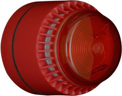 EATON Xenon sound beacon for conventional fire systems, red, IP54, ⌀93x92mm FL-RL-R-S | Elektrika.lv