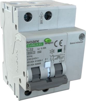 NOARK Arc fault detection circuit-breaker with residual current operated function, Icn=6kA, 1+Npole, char. C, In=25A, I?n=30mA, type A 113641 | Elektrika.lv
