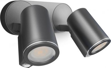 STEINEL LED Уличный настенный светильник Spot DUO S С датчиком движения 2x90° 10m IP44 2-1000lux 1024lm 3000K 14,95W Антрацит 058647 | Elektrika.lv