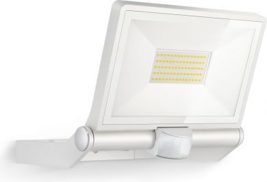 STEINEL Outdoor LED Wall Floodlight XLED ONE XL S Sensored, 42.6W 4200lm 3000K, 180° Ø12m, IP44 2-2000lx White 065270 | Elektrika.lv