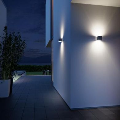 STEINEL LED Уличный настенный светильник L 840 SC С сенсором 9.1W 319lm 3000K 160° 1-5m IP44 2-2000lux Антрацит 055530 | Elektrika.lv