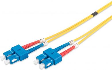 Digitus  FO, Duplex, SC to SC SM OS2 09/125 µ, 1 m, SC, SC Optiskais patch kabelis, Dzeltens DK-2922-01 | Elektrika.lv