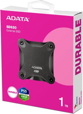 Adata External SSD ADATA SD620 1TB USB 3.2 Write speed 460 MBytes/sec Read speed 520 MBytes/sec SD620-1TCBK SD620-1TCBK | Elektrika.lv
