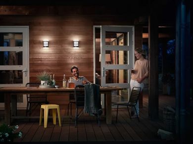 Philips Outdoor wall light Python wit IR sensor UE WA 3.8W 2700K HV 06 800lm IP44 Anthracite 929004073501 | Elektrika.lv