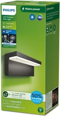 Philips Outdoor wall luminaire LED Bustan UE WA 800lm 4000K 3.8W IP44 Anthracite 929003345401 | Elektrika.lv