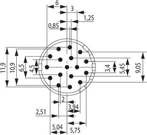 Weidmuller SAI-M23-BE-17-F 1224330000 | Elektrika.lv