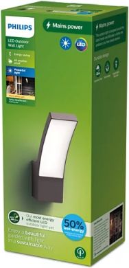 Philips Outdoor wall luminaire Splay UE WA 3.8W 2700K HV 06 800lm IP44 Anthracite 929003359601 | Elektrika.lv