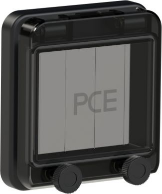 PCE Drošinātāju logs (uz eņģēm) 4 moduļi  IP66 / IP67 melns 900604-p | Elektrika.lv