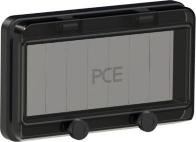 PCE Drošinātāju logs (uz eņģēm) 8 moduļi  IP66 / IP67 melns 900608-p | Elektrika.lv