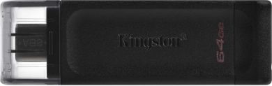 Kingston USB flash DataTraveler 70 64 GB, USB-C, black DT70/64GB | Elektrika.lv