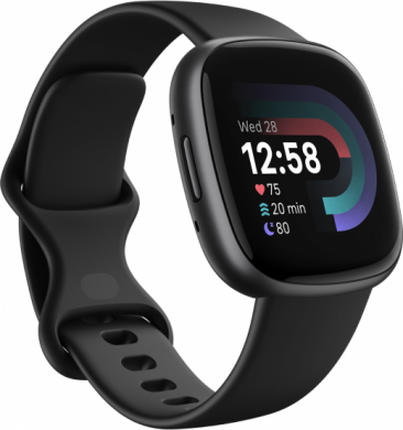 Fitbit Versa 4 | Smart watch | NFC | GPS (satellite) | AMOLED | Touchscreen | Activity monitoring 24/7 | Waterproof | Bluetooth | Wi-Fi | Black/Graphite FB523BKBK