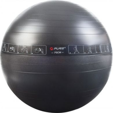  Pure2Improve | Exercise Ball | P2I200080 | Black | 75 cm P2I200080