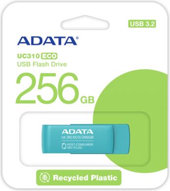Adata ADATA | USB Flash Drive | UC310 ECO | 256 GB | USB 3.2 Gen1 | Green UC310E-256G-RGN