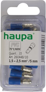 Haupa Round sockets (male) insulated   1.5-2.5/5 mm 260448/10 | Elektrika.lv