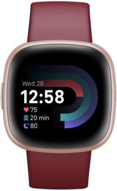 Fitbit Versa 4 | Smart watch | NFC | GPS (satellite) | AMOLED | Touchscreen | Activity monitoring 24/7 | Waterproof | Bluetooth | Wi-Fi | Beet Juice/Copper Rose FB523RGRD