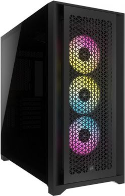 Corsair Corsair | Tempered Glass PC Case | iCUE 5000D RGB AIRFLOW | Side window | Black | Mid-Tower | Power supply included No CC-9011242-WW