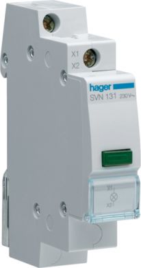 Hager LED Светодиодный индикатор, зеленый 12/48V AC/DC SVN131 | Elektrika.lv