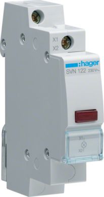 Hager Red Indicator light 230V AC SVN122 | Elektrika.lv